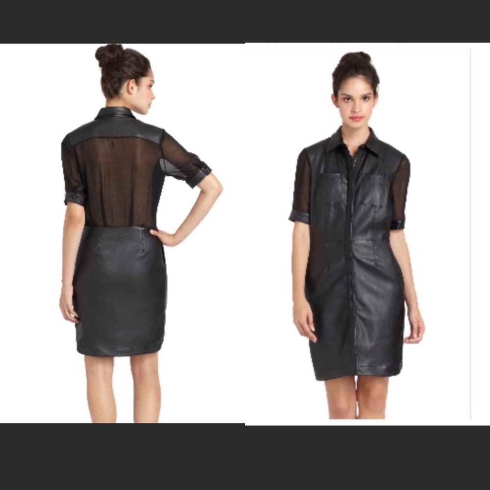W118 By Walter Baker Sylvia Faux Leather Dress